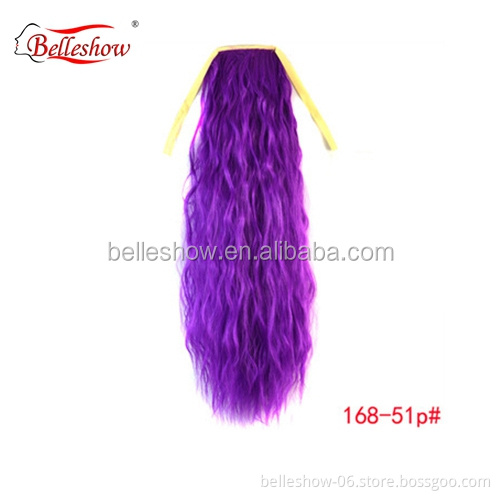 Hot sell Corn hot-sale horsetail synthetic tail strap Corn-long curly-haired ponytail bundled wig ponytail naturl ponytail